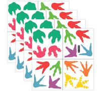 LABRIMP Dinosaur Floor Stickers with Assorted Colour PVC Material, Easy to Apply and Convenient for Use, for Room and Nursery Decor with Unique Dinosaur Footprint Design
