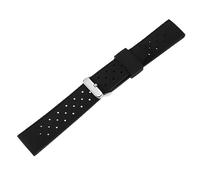 LABRIMP Durable Silicone Watch Strap Breathable Band for Smart Watches Accessory for Daily Use for Parties Work Travel Black