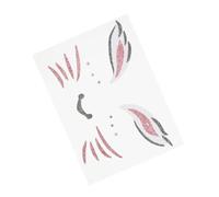 LABRIMP Easter Bunny Face Sticker Bunny Face Decals 4.91X3.54X0.04In Plastic Unique Design Easy Removal Instant Transformation for Cosplay and Easter Party