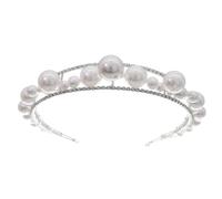 LABRIMP Elegant Bridal Headband Crystal Pearls and Alloy Material, Lightweight and Suitable for Anniversary Or Prom, Gorgeous Wedding Hair Accessory without Fading