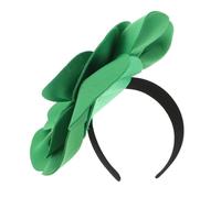LABRIMP Elegant Large Floral Fascinator Headband in Green for Bridal Use and Ceremonies with Comfortable Polyester Material