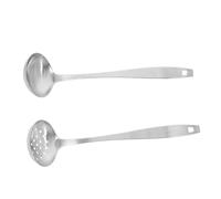 LABRIMP Essential Cooking Utensils Set: Stainless Steel Soup Ladle Slotted Spoon Serving Ladle for Hot Pot Cooking
