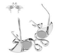 LABRIMP Flamingo Shape Sunglasses Silver ABS for Adults with UV Blocking | Lightweight Wind Protection, Novelty Tropical Style, for Music Festivals and Weddings, Playful Coastal Fashion