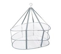 LABRIMP Foldable Multi-layer Clothes Drying Hanger Three-tier Mesh Net, Portable Hanging Rack for Indoor Laundry and Sweater Drying