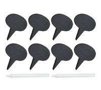 LABRIMP Framed Chalkboard and Food Signs Cheese Markers with Soapstone Chalks, Lightweight and Easy to Write Small Cheese Board Accessory with Fun Shape Design, Charcuterie Board