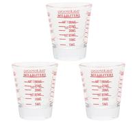 LABRIMP Glass Measuring Cups Easy to Use and Store 30ml Capacity 3pcs with Scale Coffee Cups Lightweight and Simple Practical Design for Restaurant and Hotel Use