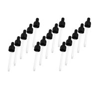 LABRIMP Glass Pipette Droppers Airtight and Waste-preventing Design 20pcs with Silicone Press Screw Caps 50ml Capacity for Essential Oils and Liquids for Aromatherapy and Home Use