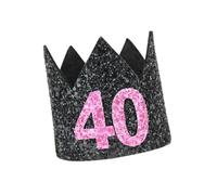 LABRIMP Glitter Crown Birthday Hat for Adults Mini Party Cap with Sparkling Headpiece Festive Costume Accessory for Birthday Celebrations Photo Props for Boys