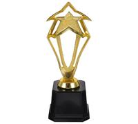 LABRIMP Golden Bowling Trophy with Hollow Star Design, Plastic Material and 20.5cm Height, for Spelling Bee and Sports Banquets Award Ceremonies