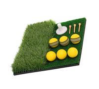 LABRIMP Golf Dual-Color Mini Putting Mat Golf Chipping Practice Hitting Mat Portable Foldable Training Aid for Indoor Outdoor Swing Training