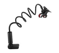 LABRIMP Gooseneck Phone Holder Flexible Long Arm Mount for Bed and Office Adjustable Portable Cell Phone Stand Clamp for Handsfree Filming Video Calls Smartphone Compatibility Black