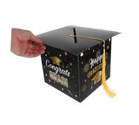 LABRIMP Graduation Card Box for Preschool to College Large Capacity Message and Voting Slip Holder Easy to Assemble Decorative Centerpiece for Party Candy and Prayer Cards