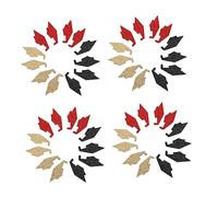 LABRIMP Graduation Confetti Non Woven Fabric Glittery Decoration Red Black and Gold Sequin Party Sprinkles for Graduation Ceremony Table Decor and Tear Resistant Celebration Accessory