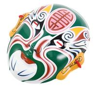 LABRIMP Green Chinese Face Changing Mask Made of Plastic with Artistic Craftsmanship and Dynamic Transformation, for Halloween, Contemporary Parties, and Cosplay Events