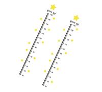 LABRIMP Growth Height Chart Wall Sticker for Kids, 2pcs 30x45cm Self-Adhesive Children Height Measuring Decal for Bedroom and Nursery Wall Decoration
