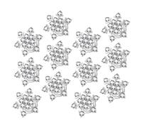 LABRIMP Hair Pins Sturdy Alloy Swirl Spiral White Rhinestone Hair Accessories 15pcs Shiny Snowflake Design Suitable for Wedding and Evening Parties Multioccasion