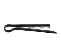 LABRIMP Hair Straightening Comb V-Shaped Black Plastic for Quick Blow Dry Hair Styling and Salon Use
