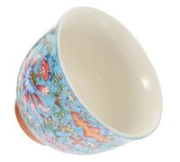 LABRIMP Hand Painted Ceramic Tea Cup Blue Pattern Chinese Tea Tasting Cup Retro Style Household Teaware for Home Drink