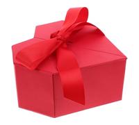 LABRIMP Heart Shaped Boxes with Lids in Red Paper and Polyester, Multifunctional and No Assembly Required, for Romantic Celebrations and Birthday Party Present Wrapping