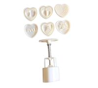 LABRIMP Heart Shaped Moon Cake Mold Kitchen Utensil Multifunctional Pastries Making Mold with Concave Convex Texture for Easy Demoulding Lightweight Compact Design for Valentine's Day