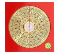 LABRIMP High-precision Copper Taoist Luo Pan Compass for Feng Shui Direction Retro Chinese Desktop Home Decor Ornament with Three-element Comprehensive Bagua Plate and Compact Random Color