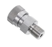 LABRIMP High Pressure Quick Connector Stainless Steel Female Coupler with Thickened Braided Hose for Outdoor Emergency Inflation and Electric Scooters or Mountain Bikes