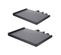 LABRIMP Holder Multifunctional Storage Plastic Black and Stainless 2pcs Sound Card Tray with Higher Edges Design Steel Support Microphone Universal