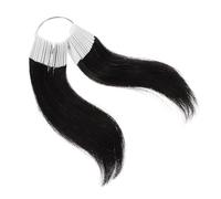 LABRIMP Human Hair Color Samples Can be Cut with Mark with White Pvc Ring 30pcs 3 Degree Color, Black for Precise Testing for Salon Hairdressing Training