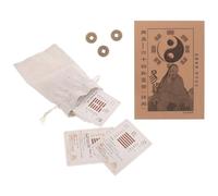 LABRIMP I Ching Divination Card Deck for Beginners with 64 Hexagram Cards and Brass Chinese Feng Shui Coins, Paper Material for Spiritual Clarity and Ancient Guidance in Fortune Telling