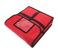 LABRIMP Insulated Large Pizza Bag Professional Moisture Resistant Food Carrier Red Commercial Grade Thermal Food Bag for Restaurants and Takeaway