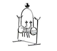 LABRIMP Iron Art Swing Physics Desk Ornament for Home Office Craft Figurine Demonstrating Balance Principles Unique Kinetic Decoration for Science Enthusiasts