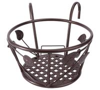 LABRIMP Iron Railing Plant Rack for Flowerpots with Two Sturdy Hooks, Multi-Purpose Hanging Planter Holder Featuring Stylish Appearance and Not Easy to Break Design, for Balcony and Office