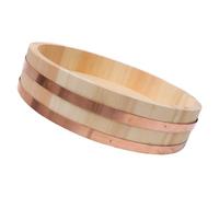 LABRIMP Japanese Style Sushi Rice Bucket Made of Pine Wood, Manually Polished with No Easy Deformation, for Home Use as Korean Rice Mixing Bucket