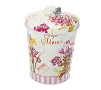 LABRIMP Large Biscuit Tin for Decorating Use with Pattern, Iron Storage Box with Lid and Small Handle, Easy to Use and Good Sealing Performance and Storing Snacks Or Cookies