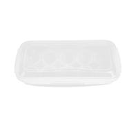 LABRIMP Large Capacity Plastic Egg Storage Box with Lid for Household and Refrigerator Use Easy to Clean and Move White Multi-grid Egg Container for Fresh Keeping