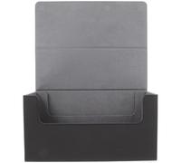 LABRIMP Large Feature Plastic with Pu Material Card Playing Box Black Finish Sturdy Case and Storage Holder with Corners Unbent Baseball