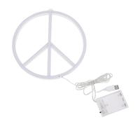 LABRIMP Led Neon Light Creative Wall Decor with USB Aesthetic Peace Symbol Night Light for Bedroom Living Room Party Unique Door Sign