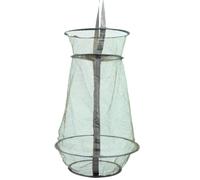 LABRIMP Light Green Quick-drying Mesh Trap Net with 4 Strong Spring Wire Frames and 3 Layers, Convenient to Carry and No Hurt to Fish, Foldable Bait Cast Fishing Landing Net for Fishermen