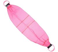 LABRIMP Lightweight Pink Exfoliating Shower Scrubber for Body with Handle, Foldable Polyester Back Scrubber Towel for Bathroom Bathing Accessories