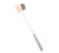 LABRIMP Long Handle Foot Brush for Shower with Dual-Sided Exfoliating Action and Soft Bristles, Purple Bath Foot Scrub Brush Removes Dead Skin, Suitable for Elderly and Daily Selfcare