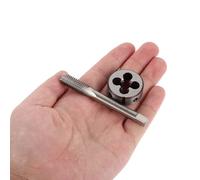 LABRIMP M10 X 1.5 Metric Tap and Die Set, 2pcs Right Hand Thread Tapping Tool Round Die for Metal, Industrial and Home Repair Threading Tools, Automotive Maintenance