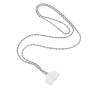 LABRIMP Magnetic Anti-lost Earbuds Chain Titanium Steel Necklace for Active Users Outdoor Sports Secure Earphone Holder with Strong Magnetic Clasp Stylish Earphone Safety Strap