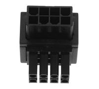 LABRIMP Male Plastic Adapter 8-pin 90-degree with Connector Power CPU Angle, Black and Alloy, Secure Fit and Tool-free Installation for Management Computer Case and PC