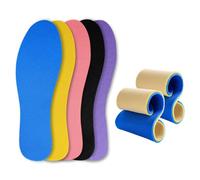 LABRIMP Men’s Breathable Anti-Odor Insoles, Sweat Absorption Sports Shoe Inserts with Shock Absorption Cushion, Yellow Blue Size 45, Suitable for Athletic and Everyday Use