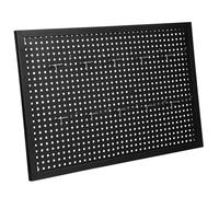 LABRIMP Metal Pegboard Wall Organizer Black Cold Rolled Steel Tool Board with Repositionable Hooks for Garage Workbench Storage and Flexible DIY Wall-Mounted Shelf