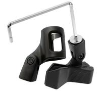 LABRIMP Microphone Clip for Saxophone and Metal Mic Holder Bracket, Portable Sax Mic Support for Stage Performance and Live Music, Black Sturdy Microphone Stand Accessory