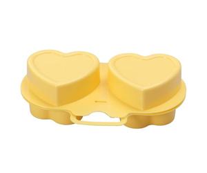 LABRIMP Microwave Egg Cooker Heart and Flower Shaped Egg Steamer with 2 Cells Made of Sturdy Pp Material and Freezing Flower Tea for Cooking Sweet Breakfasts and Nutritious Light Meals