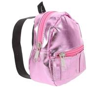 LABRIMP Mini Doll Backpack for Dolls Pink School Bag Ornament Mini House DIY Accessory with Charming Design for Storage and Play