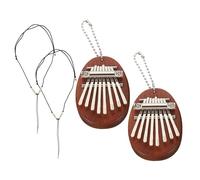 LABRIMP Mini Kalimba Thumb Piano with Natural Resonance 8-key 2 Sets Portable Wooden Finger Piano and Water Drop Shape Elegant Stylish Design for Parent Interaction and Travel