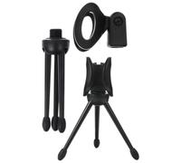 LABRIMP Mini Table Microphone Tripod Stand Desk Mic Mount for Video Chats with Stable Tripod Leg Base 2Pcs